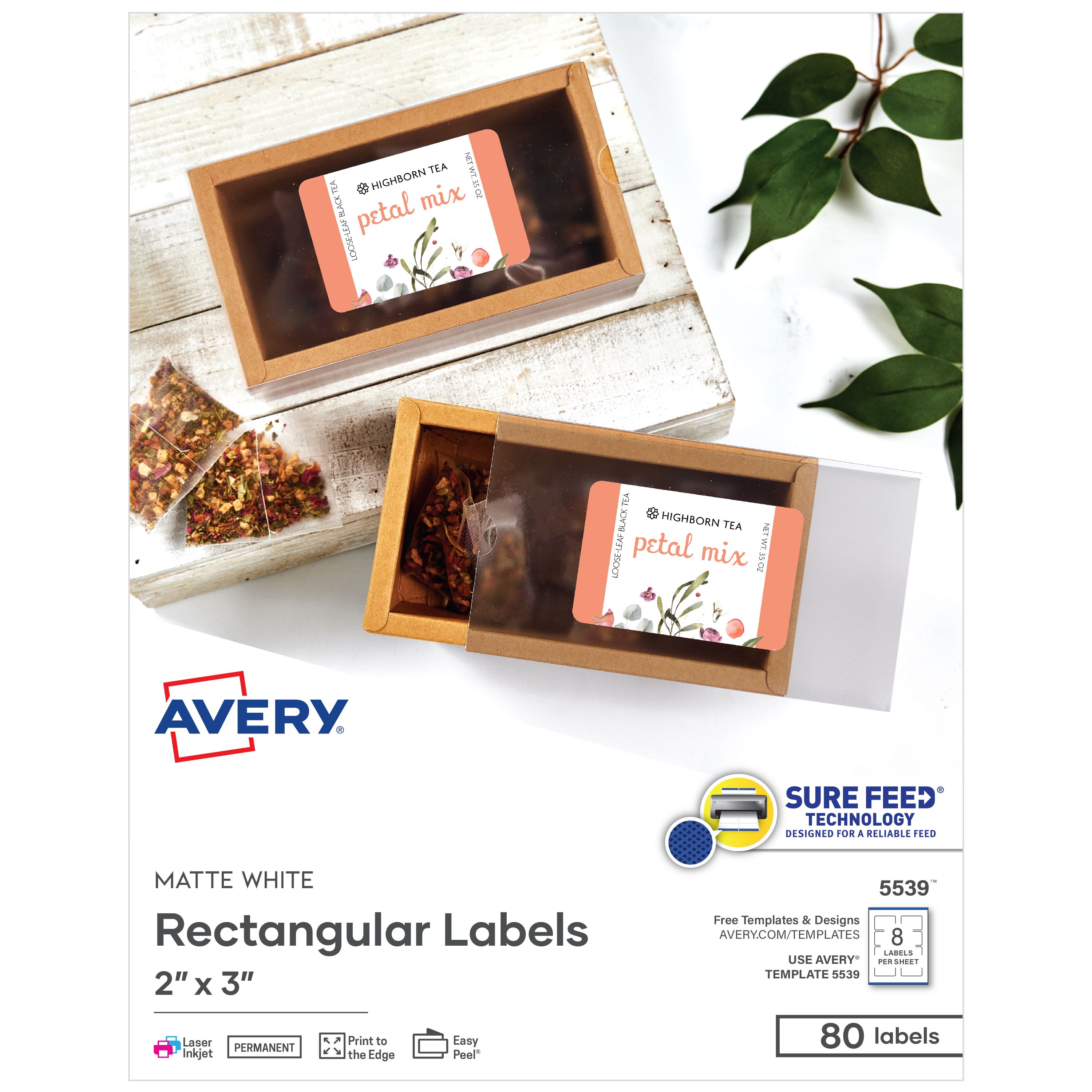 Rectangular Labels with Sure Feed®, 2